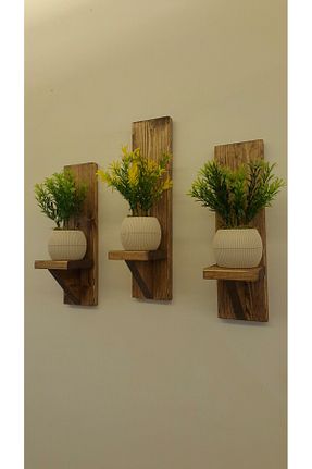 محصول دکوراسیون دیوار قهوه ای چوب ViraHome - کد 872026862
