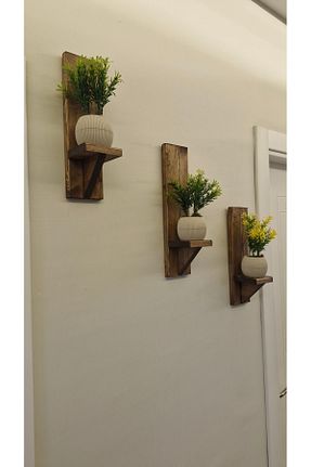 محصول دکوراسیون دیوار قهوه ای چوب ViraHome - کد 872026862