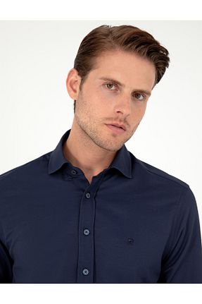 پیراهن سرمه ای مردانه اسلیم فیت Pierre Cardin - کد 856289598