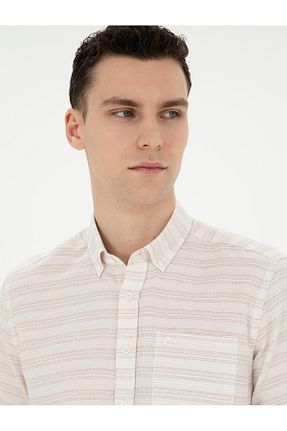 پیراهن بژ مردانه رگولار Pierre Cardin - کد 827809906