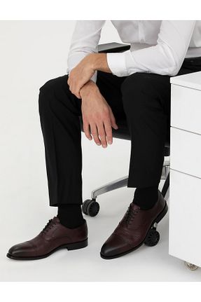 کفش کلاسیک زرشکی مردانه چرم خالص Pierre Cardin - کد 833158523