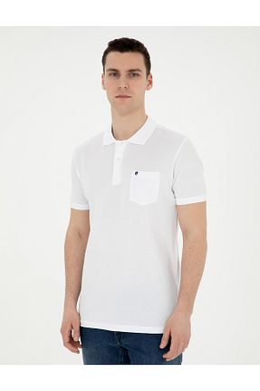 پولوشرت سفید مردانه رگولار Pierre Cardin - کد 832159892