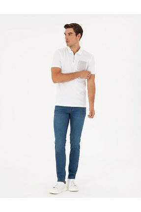 شلوار جین آبی مردانه پاچه تنگ Pierre Cardin - کد 834890071