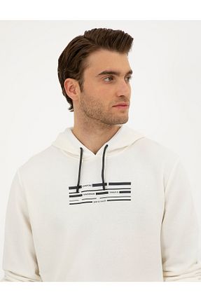 سوئیشرت سفید مردانه ساده Pierre Cardin - کد 833127484