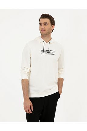 سوئیشرت سفید مردانه ساده Pierre Cardin - کد 833127484