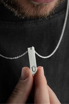 گردنبند نقره طوسی مردانه 925 عیار Vetro Silver - کد 873913574