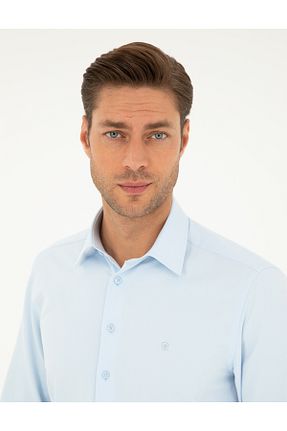 پیراهن آبی مردانه اسلیم فیت Pierre Cardin - کد 852649564