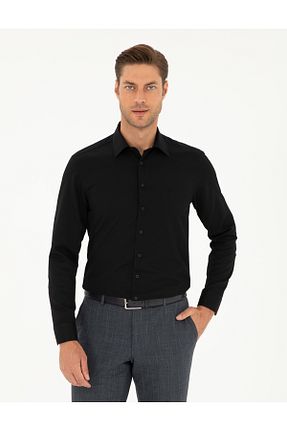پیراهن قهوه ای مردانه اسلیم فیت Pierre Cardin - کد 856653114