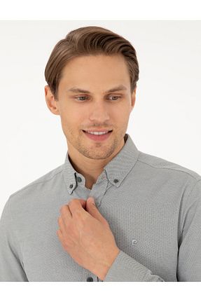 پیراهن طوسی مردانه اسلیم فیت Pierre Cardin - کد 865464438