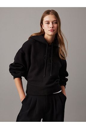 سوئیشرت مشکی زنانه ساده Calvin Klein - کد 873926567