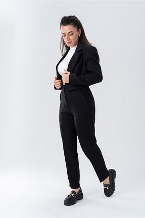 شلوار مشکی زنانه مخلوط پلی استر Butik - کد 873925027