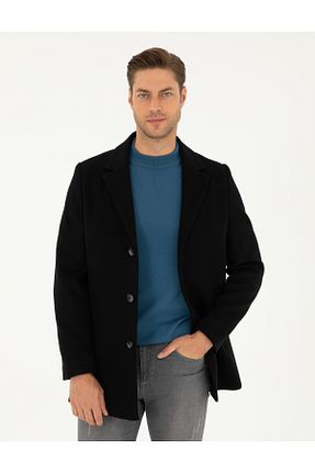 پالتو پشمی قهوه ای مردانه سوپر اسلیم فیت Pierre Cardin - کد 856897513