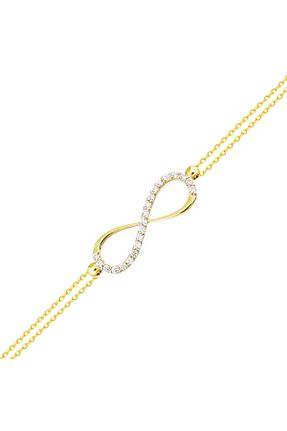 دستبند طلا سفید زنانه Sembol Gold - کد 49567856