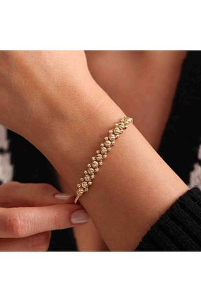 دستبند طلا رنگی زنانه 14 عیار Sembol Gold - کد 809191073