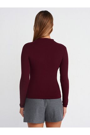 بلوز زرشکی زنانه ساده Dilvin - کد 873929254