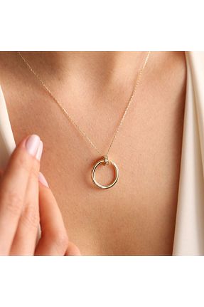 گردنبند طلا رنگی زنانه 14 عیار Sembol Gold - کد 469969983
