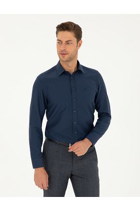 پیراهن سرمه ای مردانه اسلیم فیت Pierre Cardin - کد 849749834