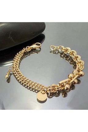 دستبند طلا سفید زنانه 14 عیار Sembol Gold - کد 70140144