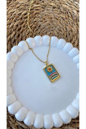 گردنبند استیل ( فولاد ) طلائی استیل (فولاد) Aura - کد 873959972