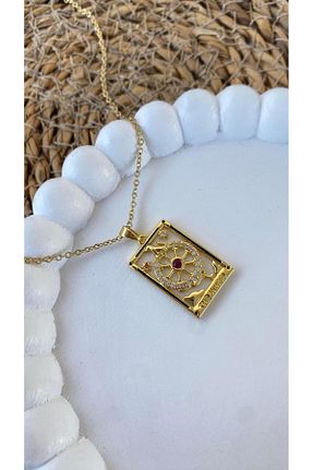 گردنبند استیل ( فولاد ) طلائی استیل (فولاد) Aura - کد 873960829