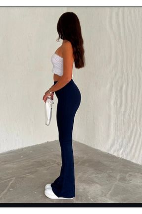 ساق شلواری آبی زنانه بافتنی WestMarbing - کد 864851921