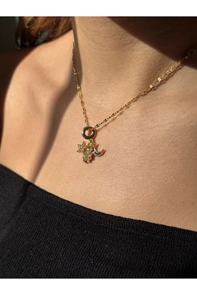 گردنبند استیل ( فولاد ) طلائی زنانه استیل (فولاد) ESMECO - کد 873956631
