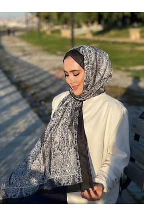 شال مشکی زنانه پنبه ای QASSA SHAL - کد 873960454
