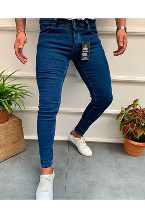 شلوار جین سرمه ای مردانه پاچه تنگ moda biz - کد 873929585