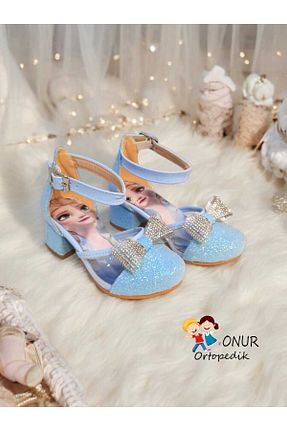کفش مجلسی آبی بچه گانه پاشنه ضخیم Onur Ortopedik - کد 874009477