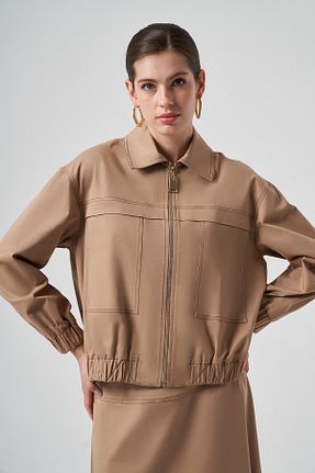 کت حجاب قهوه ای زنانه رگولار Nuss - کد 874426309