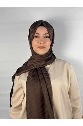 شال قهوه ای زنانه پلی استر Azrina - کد 874022197