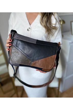 کیف دوشی نارنجی زنانه چرم خالص TopTrendy - کد 72436403