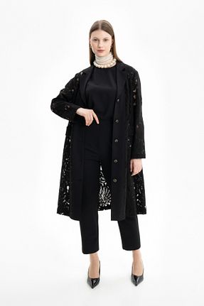 ترنچکت حجاب مشکی زنانه بدون آستر Aker - کد 835687528