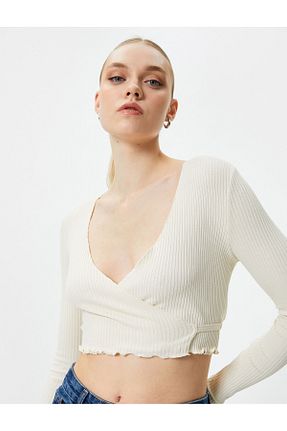 بلوز نباتی زنانه ساده Koton - کد 801129889