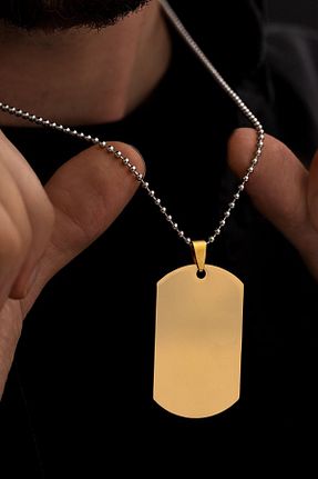 گردنبند استیل ( فولاد ) زرد مردانه استیل (فولاد) vogutima - کد 874073885
