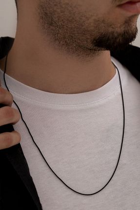 گردنبند استیل ( فولاد ) مشکی زنانه استیل (فولاد) vogutima - کد 874073790