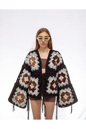 رویه مشکی زنانه اکریلیک El örgüsü - کد 874138831
