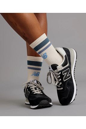 کفش پیاده روی مشکی زنانه چرم اصل New Balance - کد 839645333