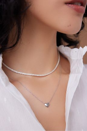 گردنبند نقره طوسی زنانه 925 عیار orchards - کد 874159806