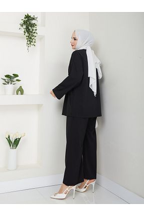 ست بالاتنه و پائین تنه مشکی زنانه بافت MODA MAÇKA PARK - کد 873960681
