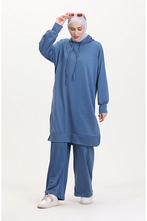 شلوار کرمگن سرمه ای زنانه پنبه ای sefamerve - کد 874164404