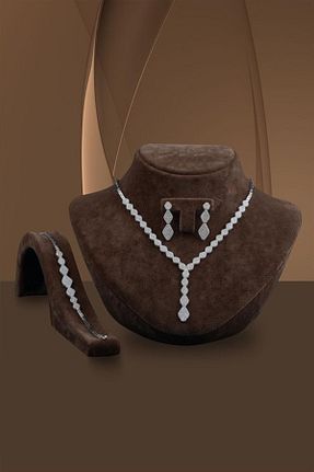ست نقره سفید زنانه زیرکن vogutima jewelery&silver by timuçin mavili - کد 466078360