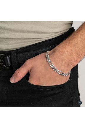 دستبند نقره سفید مردانه 925 عیار vogutima - کد 874166895