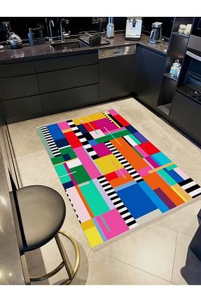 فرش رنگی قابل شستشو Rugs Modern Halı - کد 874169003