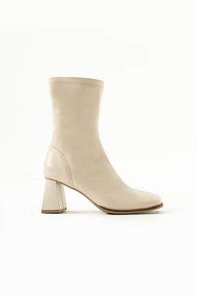 بوت / نیم بوت بژ زنانه چرم مصنوعی DUXAL SHOES - کد 874171241