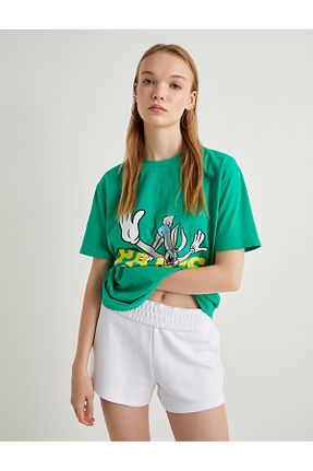 تیشرت بنفش زنانه Relaxed Koton - کد 828073038