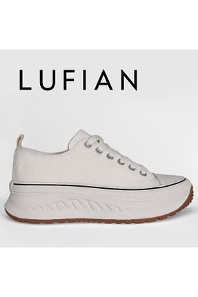 کفش اسنیکر سفید زنانه چرم اصل Lufian - کد 873084049