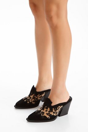 صندل مشکی زنانه پاشنه ضخیم PASSAGE SHOES - کد 874182740