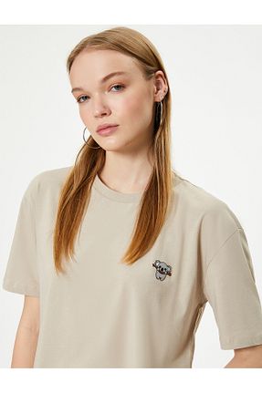 تیشرت نباتی زنانه Relaxed Koton - کد 829238430
