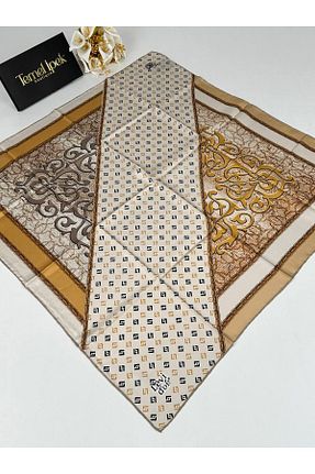 روسری بژ 90 x 90 Levidor - کد 874203320